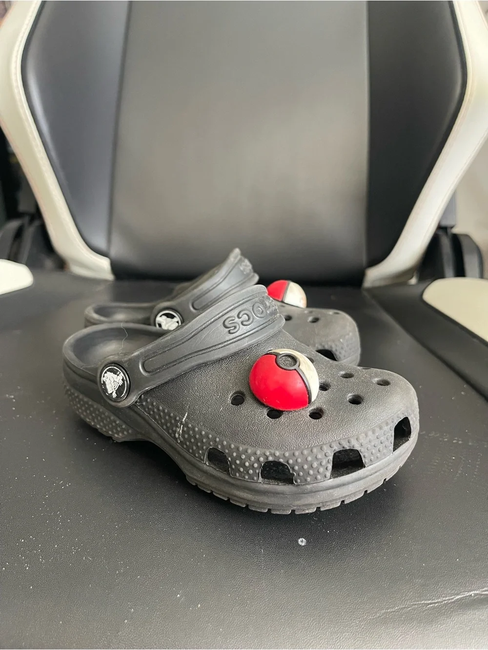 CROCS Kids Black Clogs with Pokemon Charms